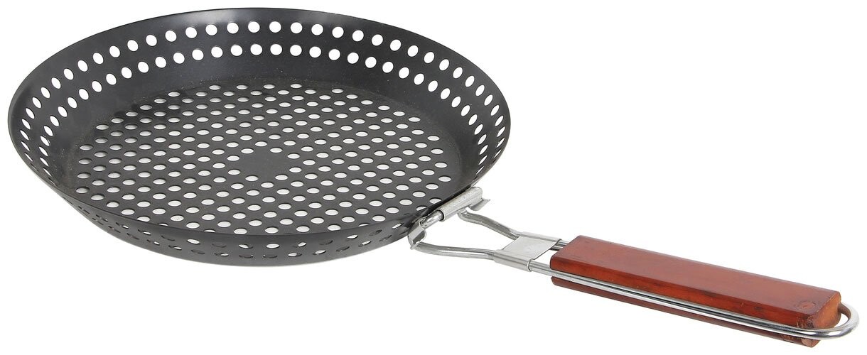 

Аксессуар для грилей Ecos Fry-3073 Решетка для барбекю круглая с деревянной ручкой (999665)