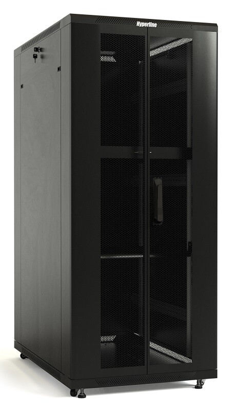 

Коммутационный шкаф Hyperline TTB-2268-DD-RAL9004 напольный, перфорированная стальная передняя дверь, 22U, 600x1166x800мм