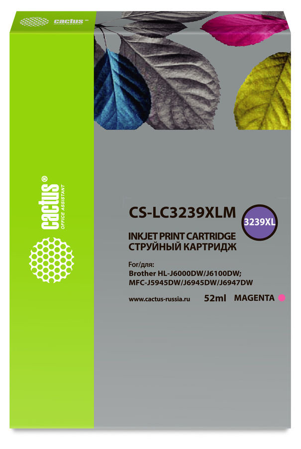 

Картридж Cactus CS-LC3239XLM пурпурный
