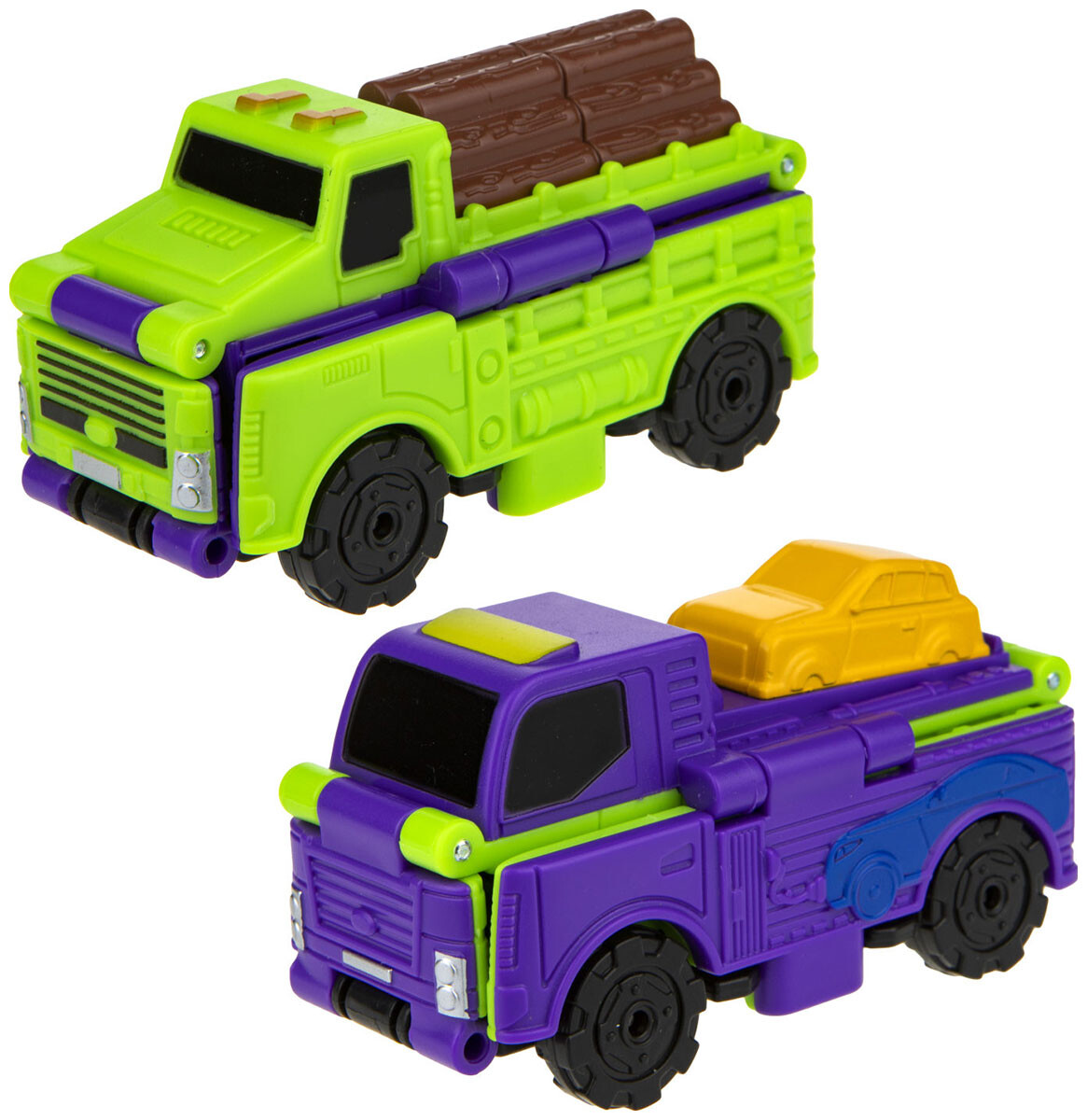 

Игрушечный транспорт 1 TOY Transcar Double Лесовоз-Автовоз 8см (Т18283)