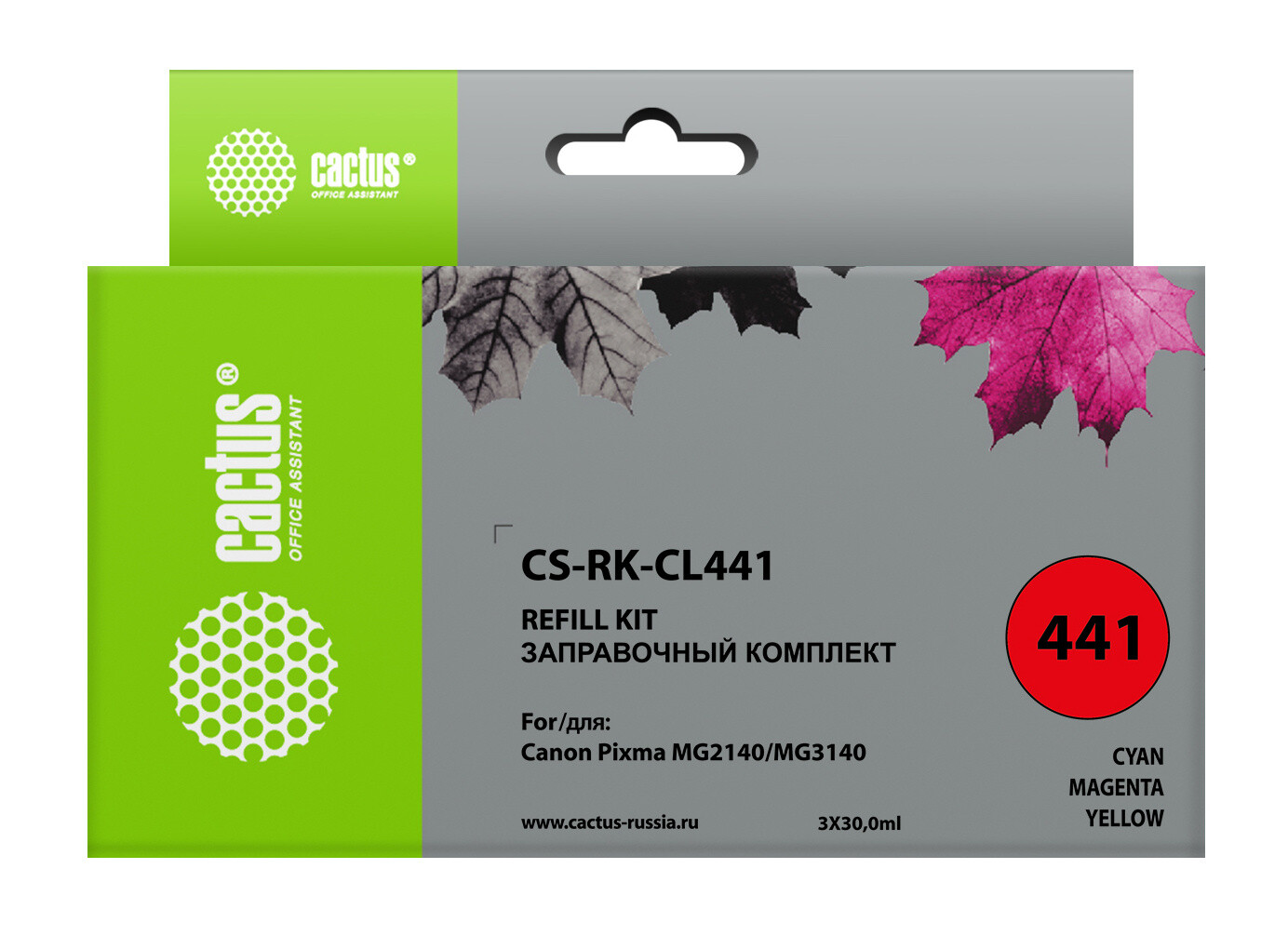 

Чернила для картриджа Cactus CS-RK-CL441 многоцветный 3x90мл