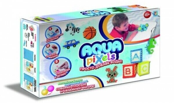 

Набор для творчества 1 TOY Aqua pixels Веселые животные 600 дет. (Т12336)