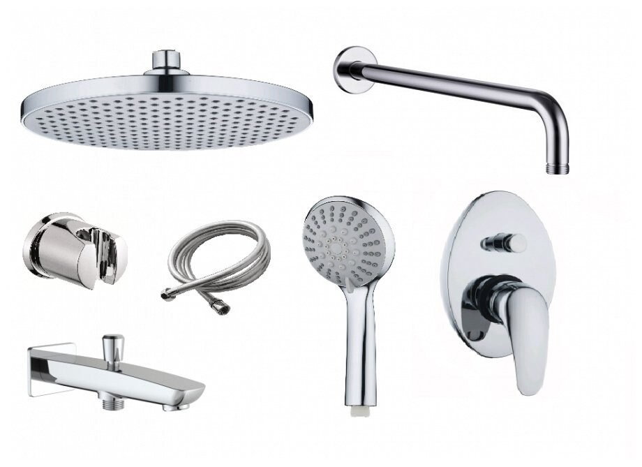 

Душевая система Esko Squared Chrome 7в1 (7in1 SQ)