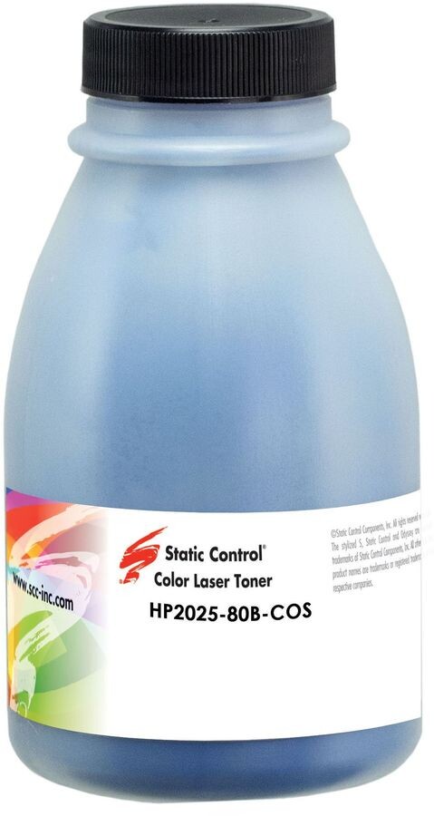 

Тонер Static Control HP2025-80B-COS голубой 80гр.