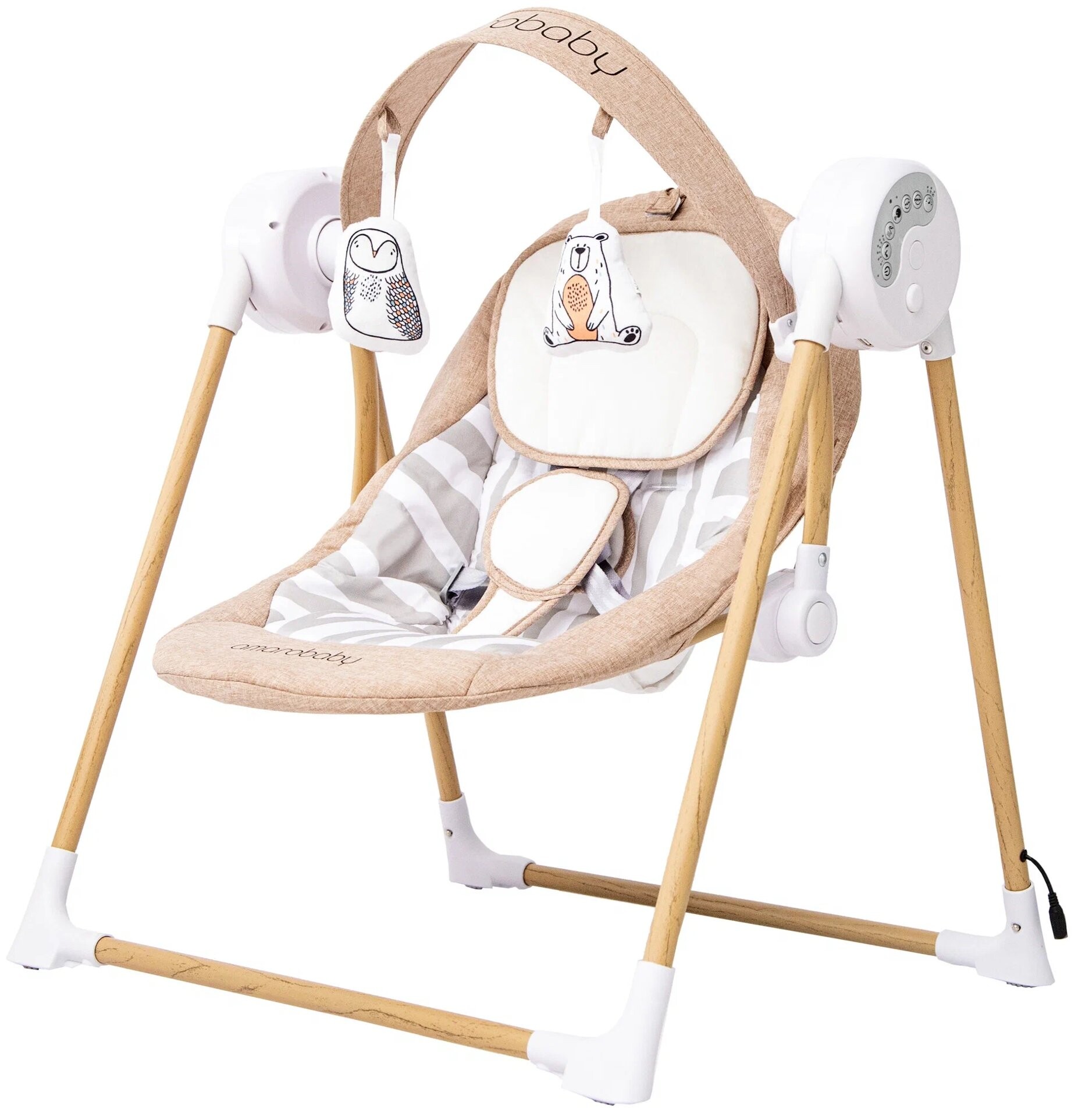 

Детский шезлонг AmaroBaby WOODEN SWING бежевый (AB20-22WOOD/03)