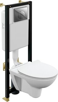 

Комплект инсталляции Cersanit PARVA CO DPL EO slim +BLACK +LEON хром глянцевый (64231)