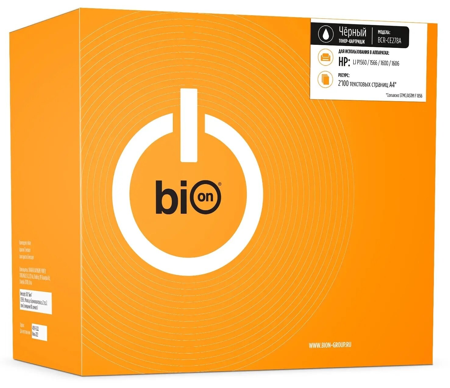 

Картридж BION BCR-CE278A BLACK
