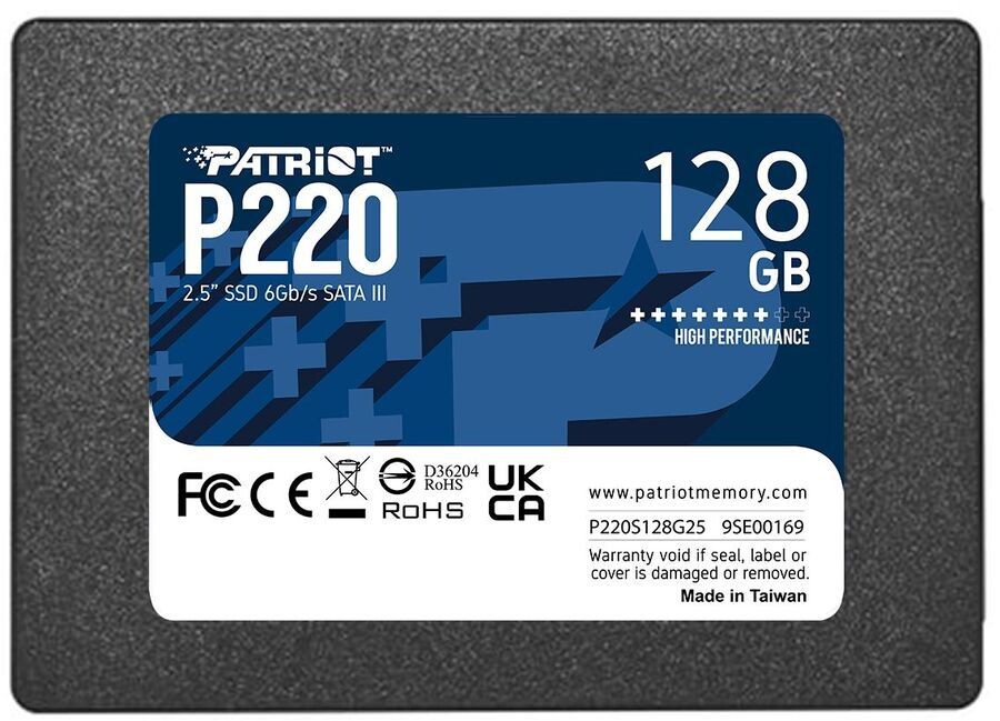 

SSD накопитель Patriot P220 2.5 SATA III 128Gb (P220S128G25)