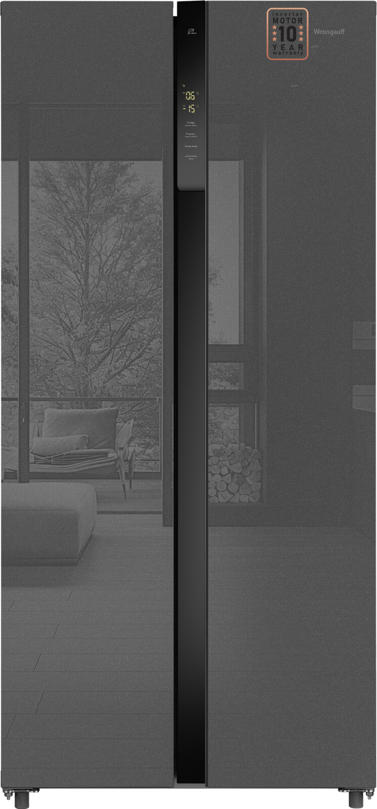 

Холодильник Side by Side Weissgauff WSBS 500 Inverter NoFrost Bru Steel Glass