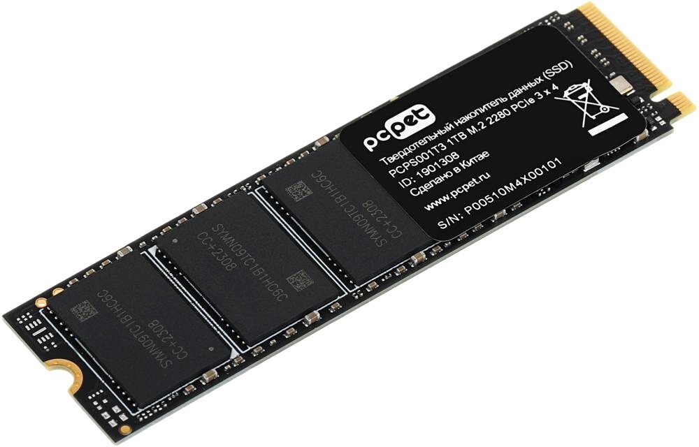 

SSD накопитель PC PET M.2 2280 OEM 1Tb (PCPS001T3)