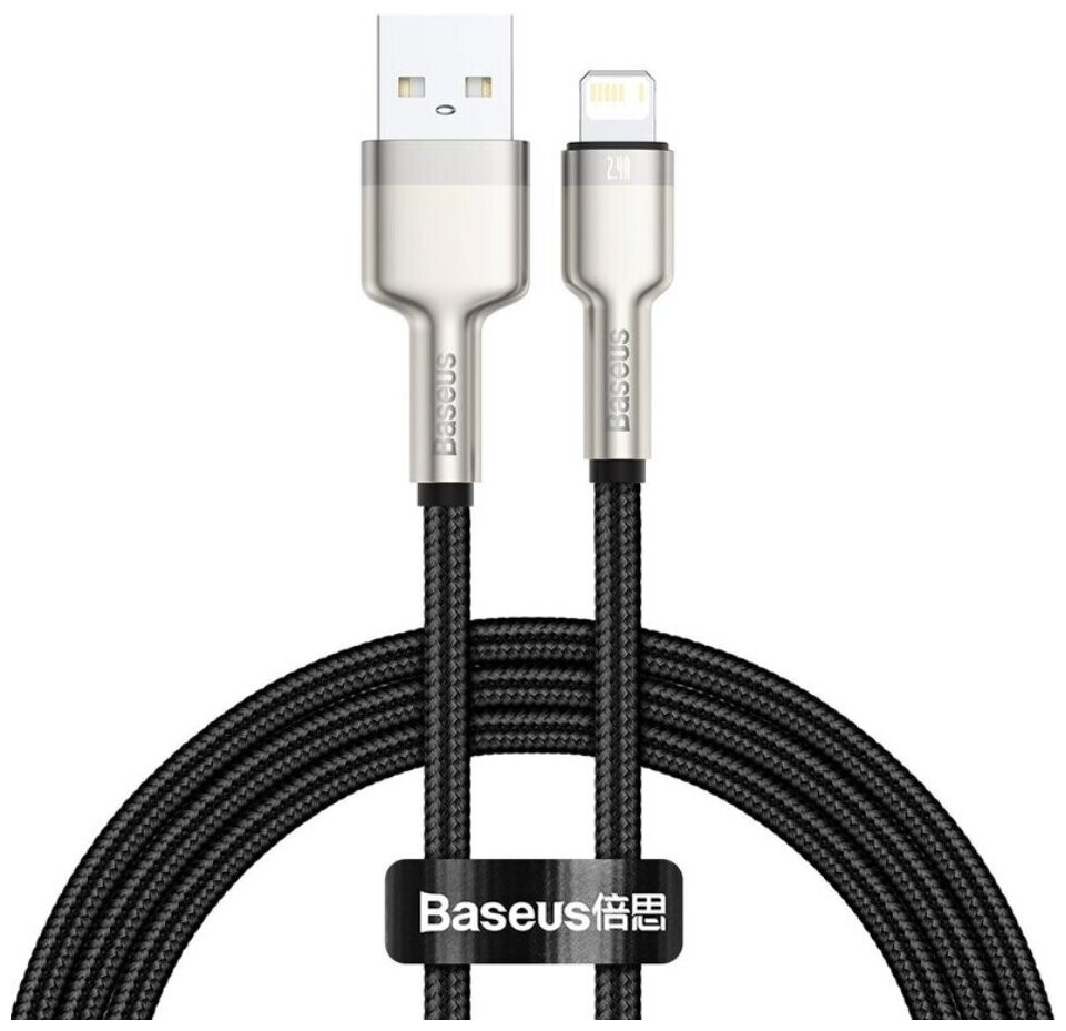 

Кабель Baseus USB to IP 2.4A 1m Black (CALJK-A01)