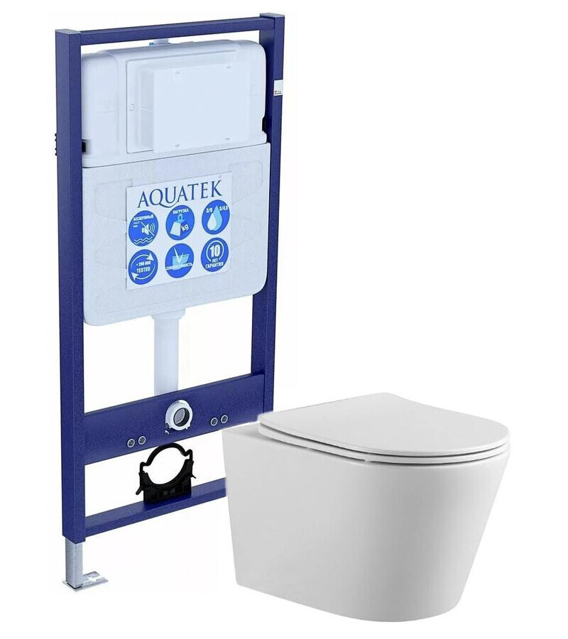 

Комплект инсталляции Aquatek SET ВЕГА (рама INS-0000012 без клав. и крепежа+унитаз ВЕГА AQ1905-00)