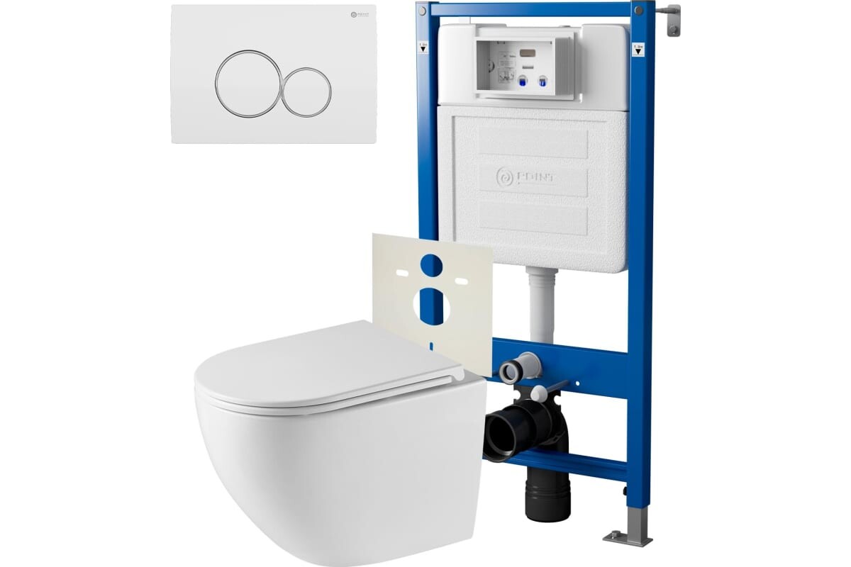 

Комплект инсталляции Point PN48248WC (Элемент PN45120 +Клавиша Виктория бел/хром PN44061WC +Унитаз Сатурн PN41901)
