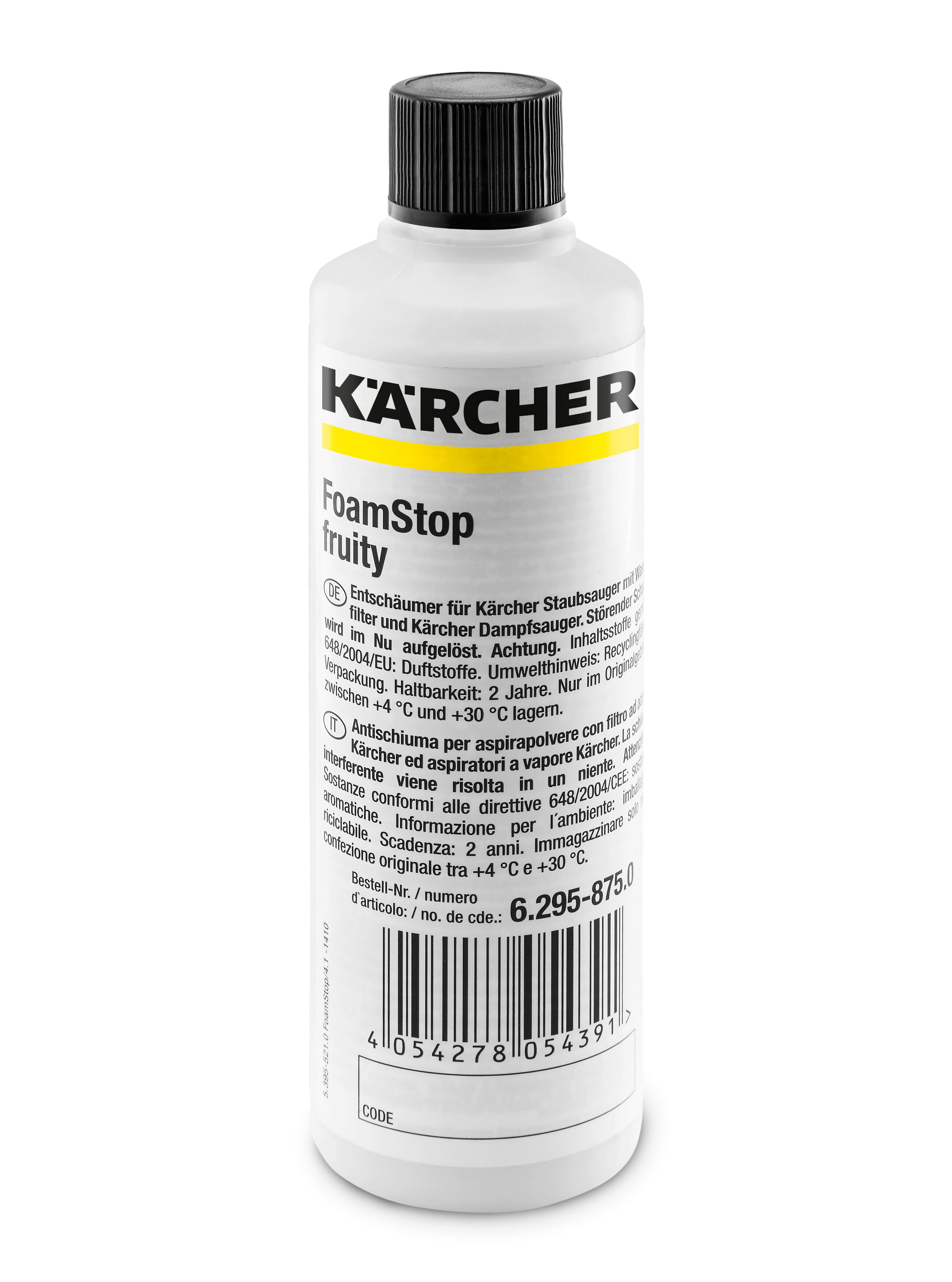 

Средство для ухода за техникой Karcher RM FoamStop fruity (6.295-875.0) Пеногаситель 125мл