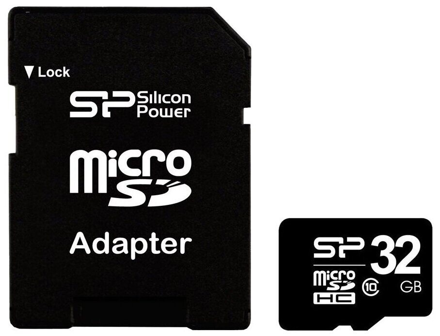 

Карта памяти Silicon Power microSDHC 32Gb Class10 SP032GBSTH010V10-SP (+ adapter)