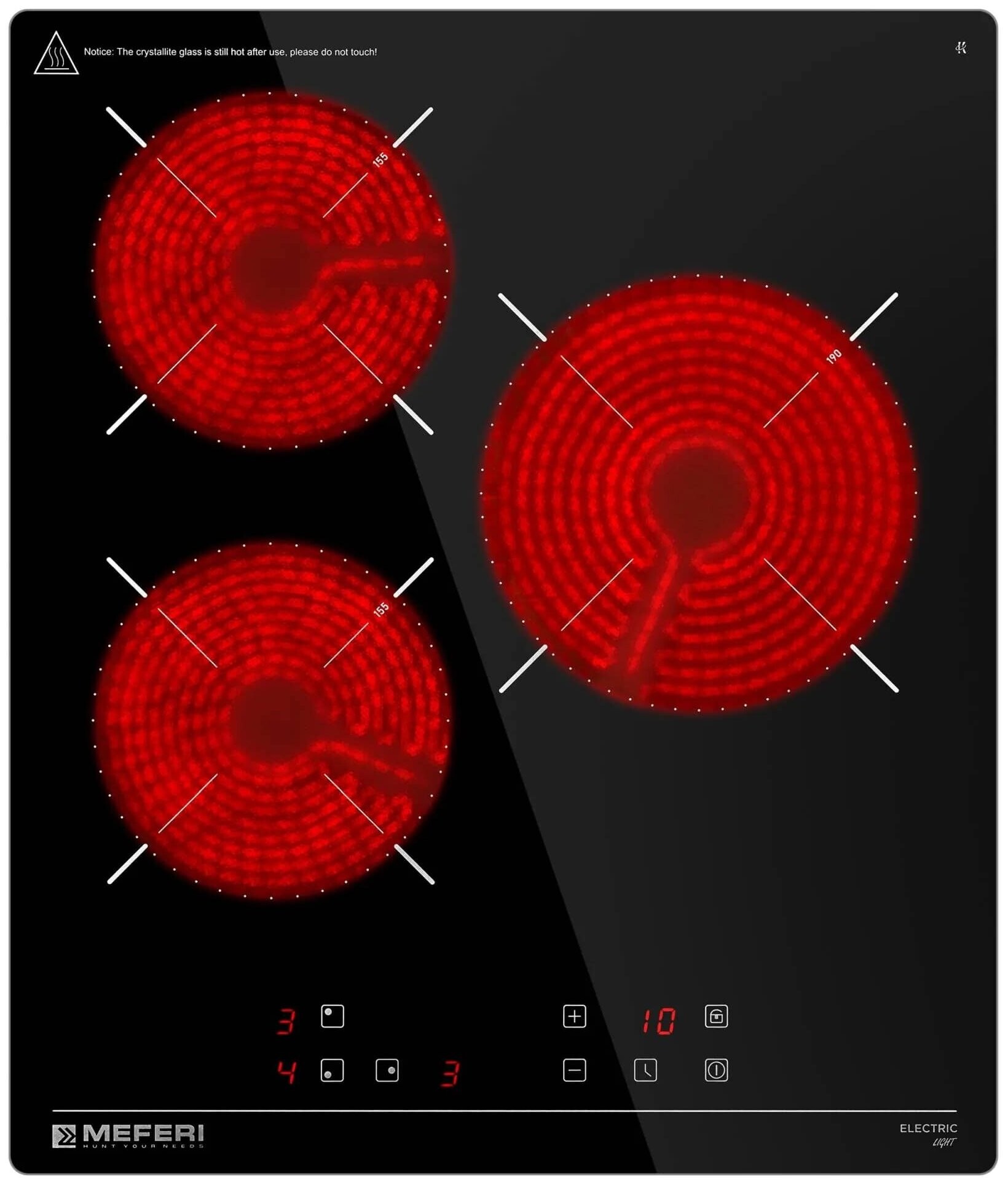 

Электрическая варочная панель Meferi MEH453BK LIGHT