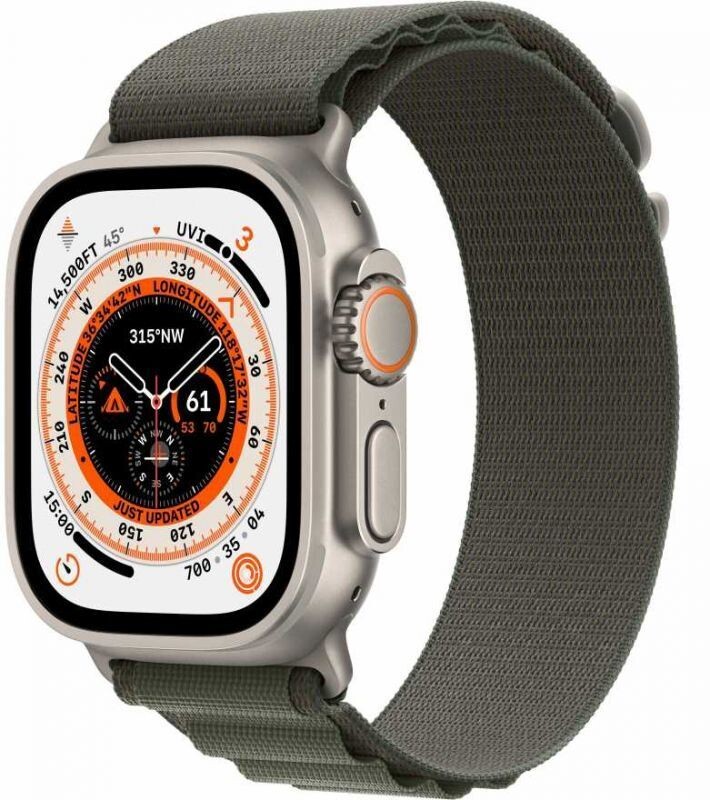 Умные часы Apple Watch Ultra A2622 49мм Titanium Green Alpine (MNHC3LL/A)