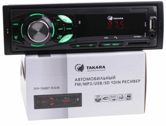 

Автомагнитола Takara TFP-T60BT Green