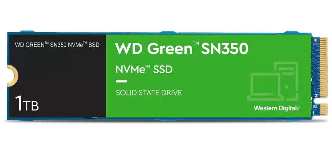 

SSD накопитель Western Digital Green SN350 1ТБ (WDS100T3G0C)