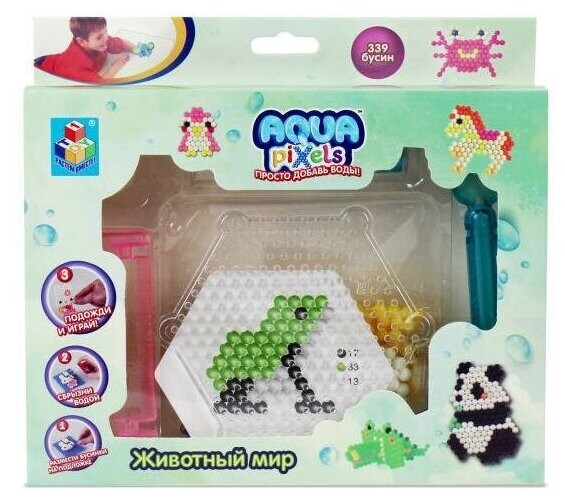 

Набор для творчества 1 TOY Aqua Pixels Животый мир 339дет (Т15234)