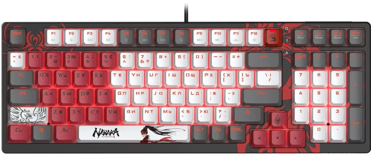 

Клавиатура A4Tech Bloody S98 Naraka BLMS Plus черный/красный