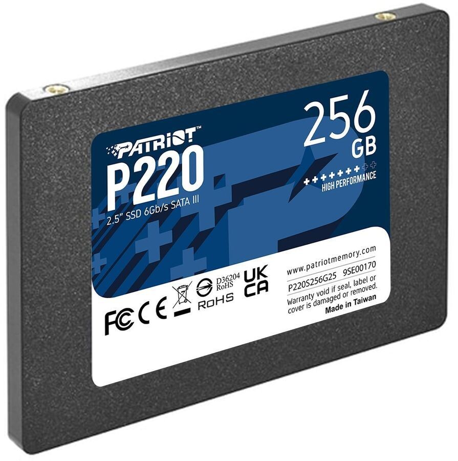 

SSD накопитель Patriot P220 256ГБ 2.5 SATA III (P220S256G25)