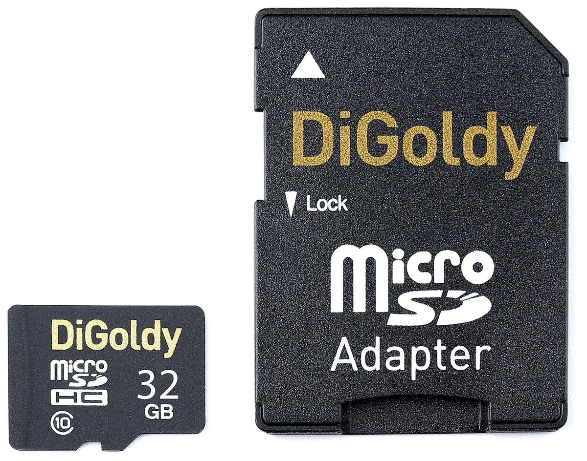 

Карта памяти Digoldy microSDHC 32GB Class10 (+ адаптер SD)