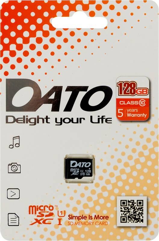

Карта памяти Dato microSDXC 128ГБ Class 10 (DTTF128GUIC10)