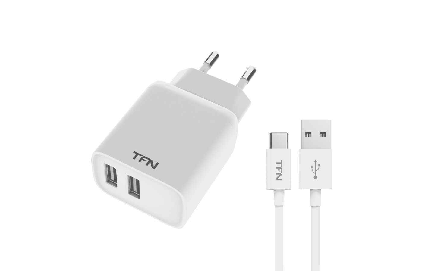 

Сетевое зарядное устройство TFN RAPID 2.4A+TypeC white (TFN-WCRPD12W2U04)