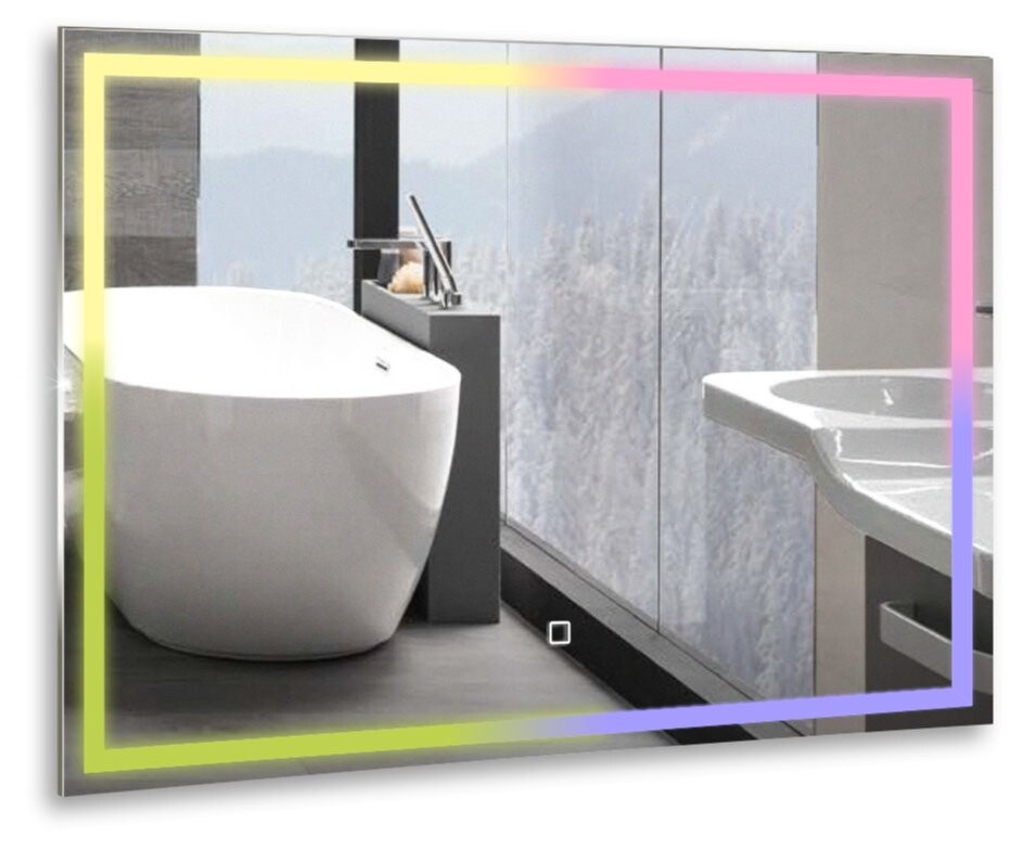 

Зеркало Silver Mirrors Livia-RGB 800*600мм сенсорный выключатель, мульти-цвет (LED-00002638)