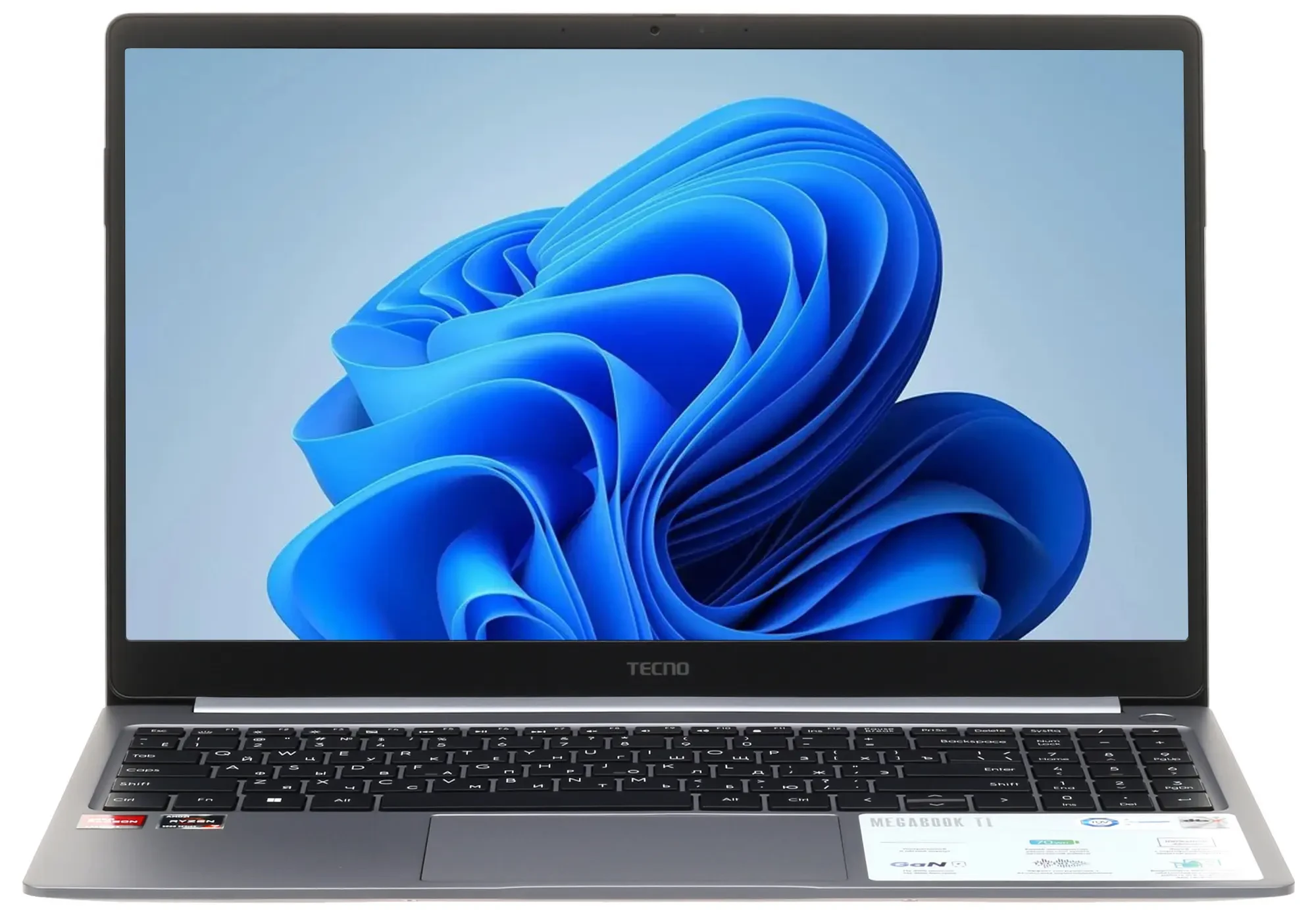 

Ноутбук Tecno T1 Ryzen 5 15.6 16/512Gb noOS Grey