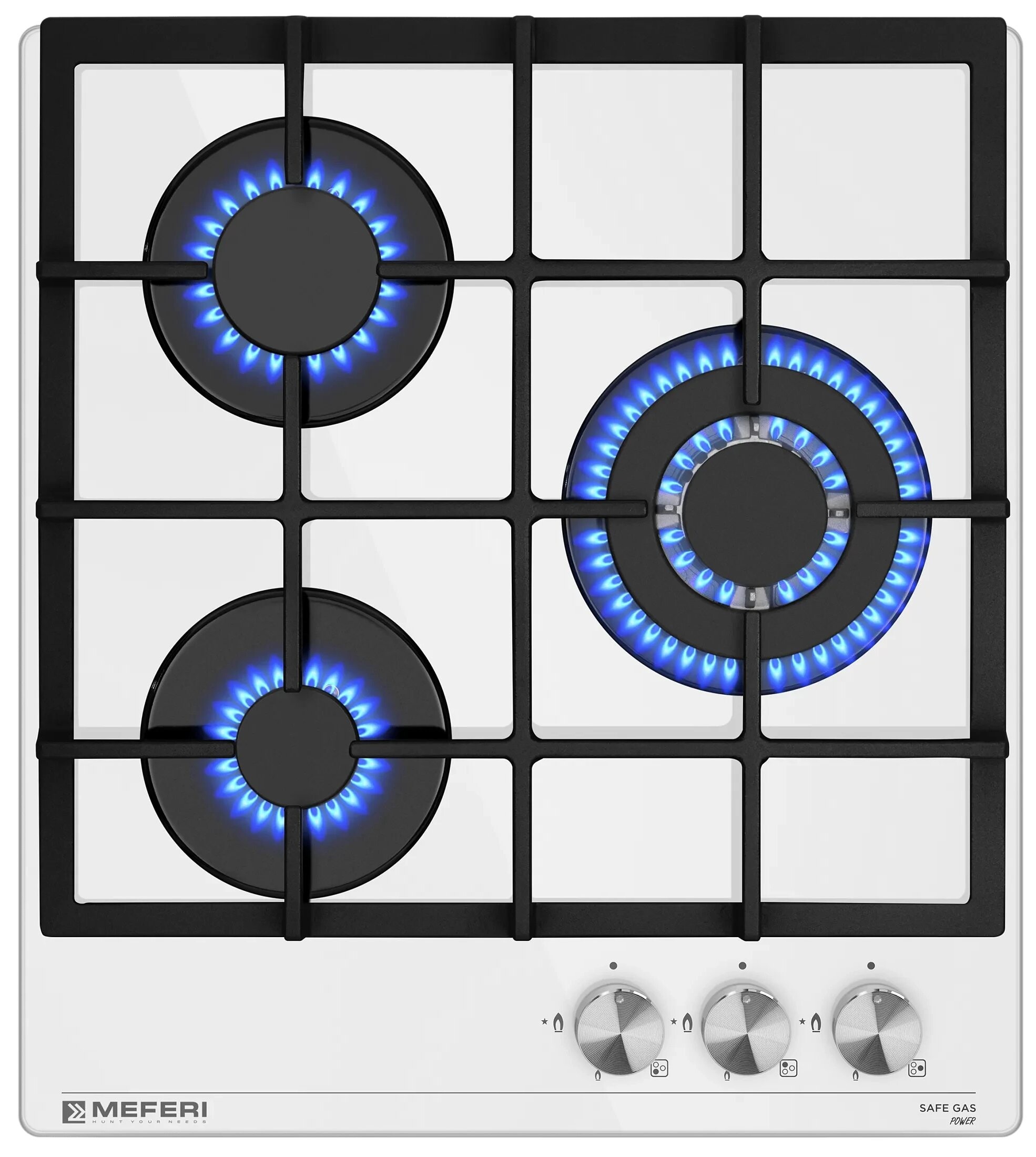 

Газовая варочная панель Meferi MGH453WH GLASS POWER