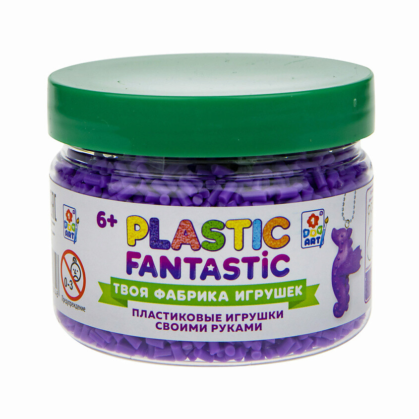 

Набор для творчества 1 TOY Гранулированный пластик Plastic Fantastic 95г фиолетовый (Т20221)