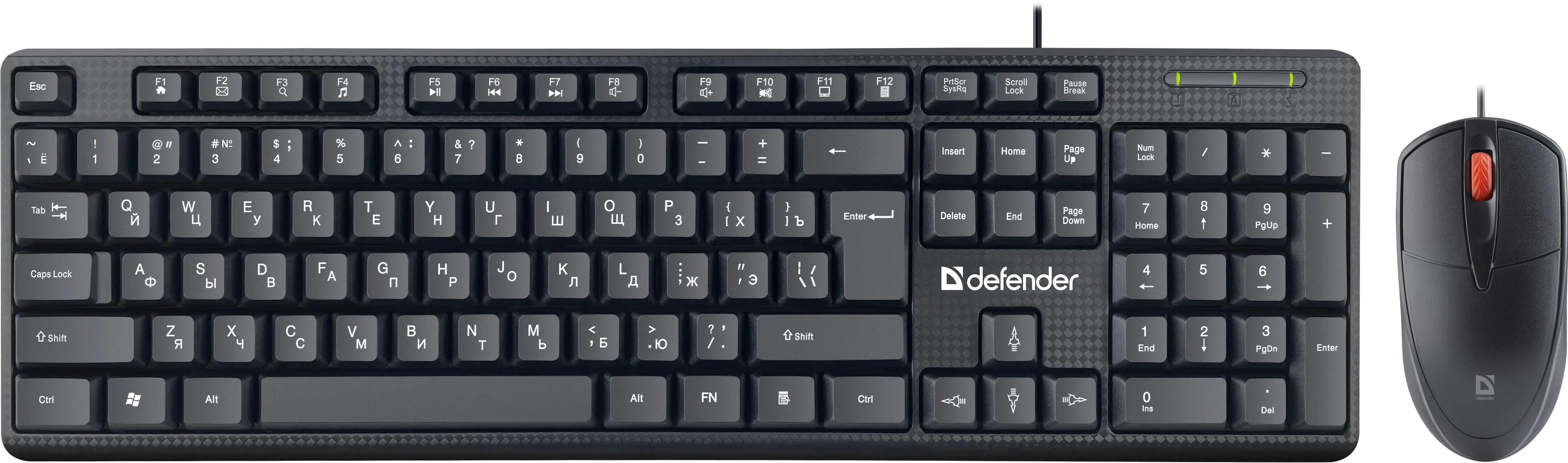 Комплект мыши и клавиатуры Defender LINE C-511 BLACK (45511)
