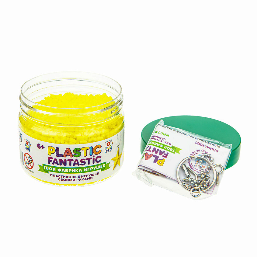 

Набор для творчества 1 TOY Гранулированный пластик Plastic Fantastic 95г жёлтый (Т20220)