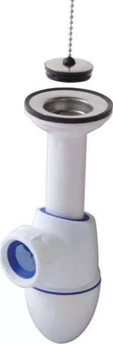 

Сифон NICOLL EASYPHON BM219 для умыв. (пластик) с выпуском, решетка из нерж. стали и пробкой, D40мм (0202137)