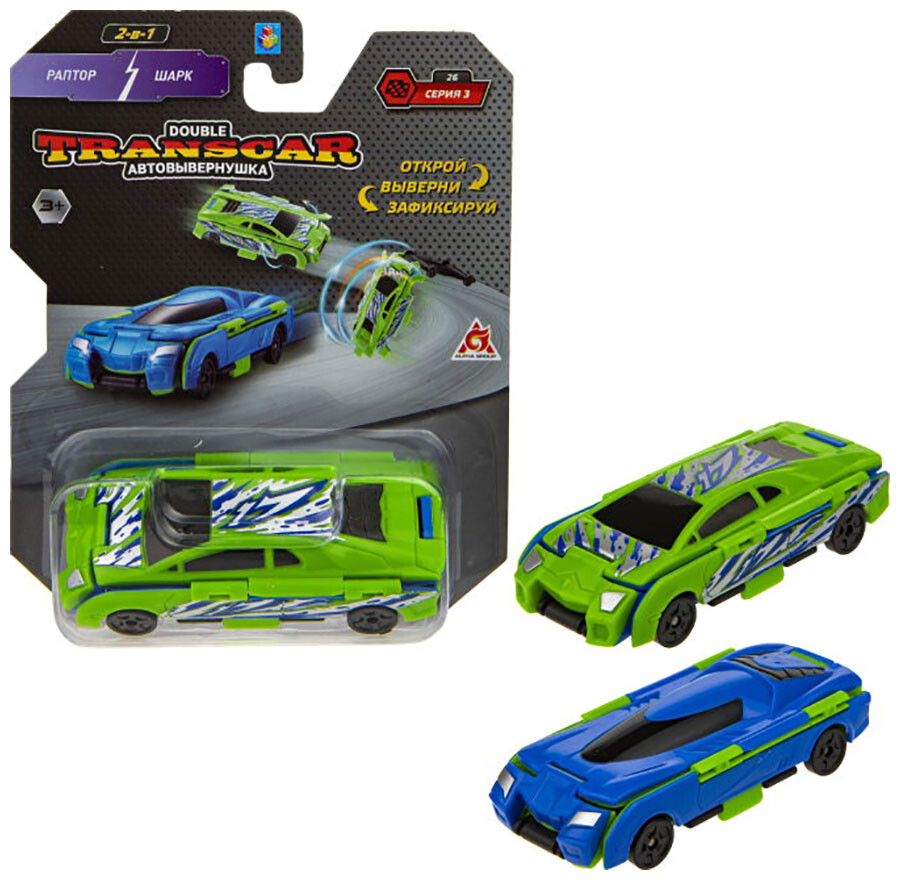 

Игрушечный транспорт 1 TOY Transcar Double Раптор-Шарк (Т20794)