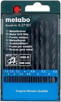 

Набор сверл Metabo HSS-R (627161000)