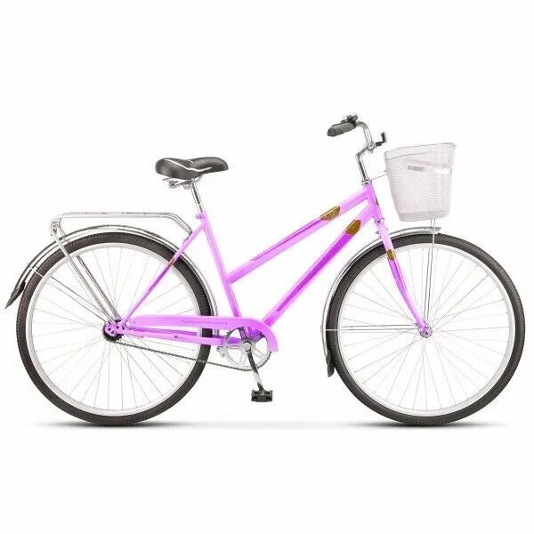 

Велосипед взрослый STELS Navigator-305 С 28 Z010 Пурпурный +корзина (LU101060 LU094719 20)