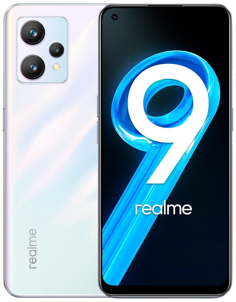 

Телефон Realme 9 4G 8/128Gb белый (RMX3521)