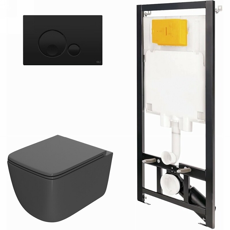 

Комплект инсталляции OLI 886914GBO3+PN41831GM (Сет: Инстал.OLI 80 ECO +панель OLI Globe черн. +Унитаз Point Меркурий PN41831GM т.серый)