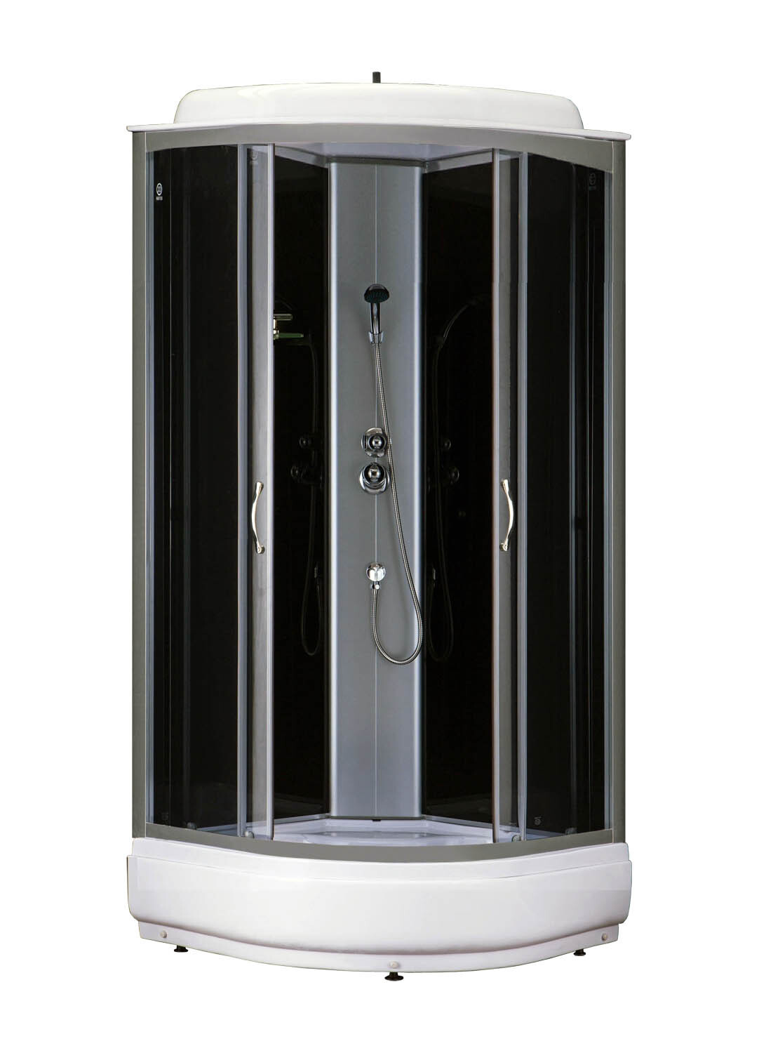 

Душевая кабина Loranto CS-6690-25 G 90*90*215см средний поддон 25см,черная, стекло 4мм (3 коробки)