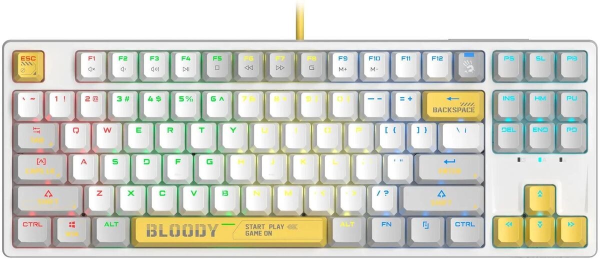 

Клавиатура A4Tech Bloody S87 Energy белый