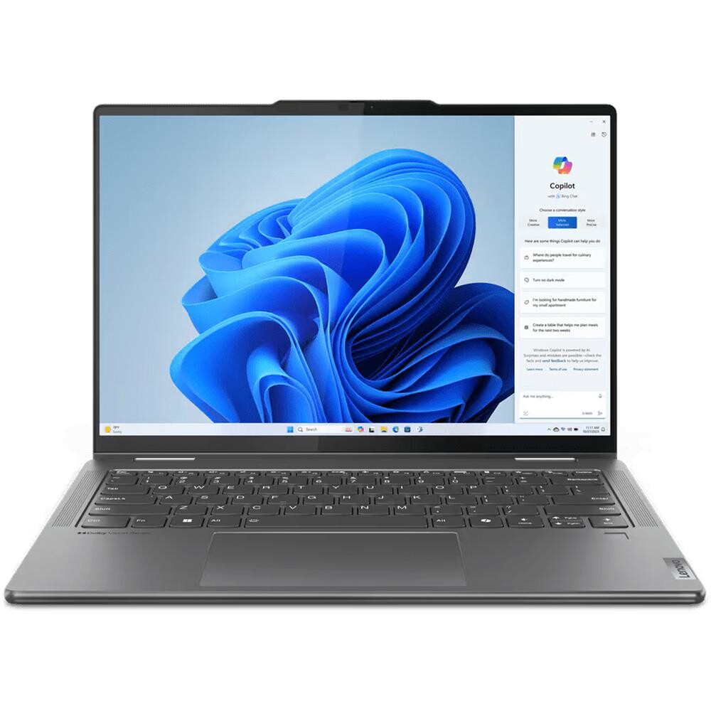 

Ноутбук Lenovo Yoga 7 2-in-1 14AHP9 Ryzen 7 8840HS(3.3Ghz)/16384Mb/1024SSDGb/Win11Home grey (83DK006RRK)