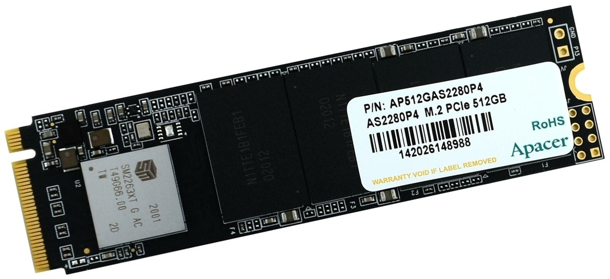 

SSD накопитель Apacer AS2280P4 512GB (AP512GAS2280P4-1)