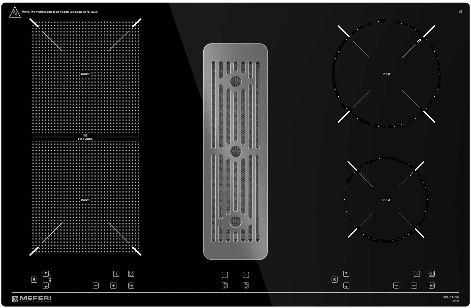 

Электрическая варочная панель Meferi XSMART35IX ULTRA