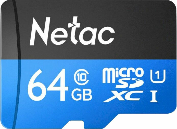 

Карта памяти Netac P500 microSDXC UHS-I U1 64ГБ Class 10 (NT02P500STN-064G-S)