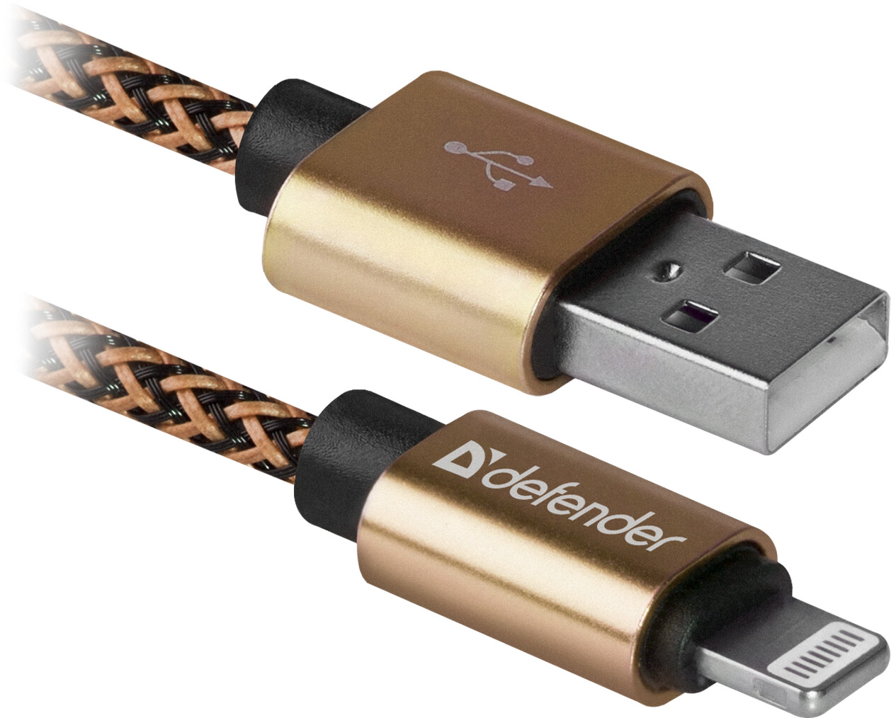 

Кабель Defender LIGHTNING TO USB2 1м GOLD ACH01-03T (87806)