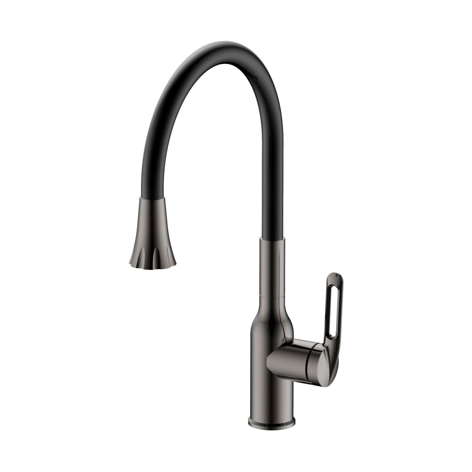 

Смеситель для кухни Haiba HB73825-3 оружейная сталь