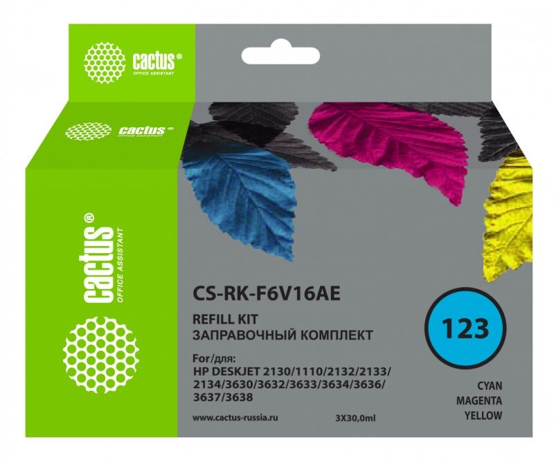 

Картридж Cactus CS-F6V16AE N123 многоцветный